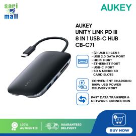AUKEY CB-C71 UNITY LINK PD III 8-in-1 USB-C Hub
