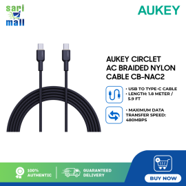 AUKEY CB-NAC2 CIRCLET AC BRAIDED NYLON CABLE