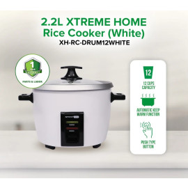 XTREME HOME Rice Cooker (White) XH-RC-DRUM12WHITE 2.2L