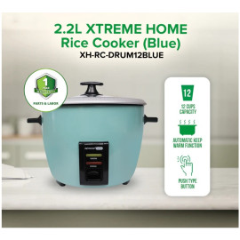 XTREME HOME Rice Cooker (BLUE) XH-RC-DRUM12BLUE 2.2L