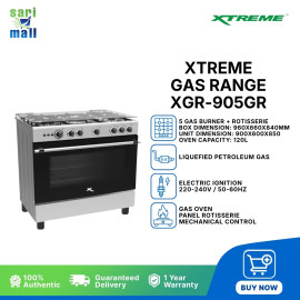 XTREME HOME 90cm 5 Burner Gas Range (XGR-905GR)
