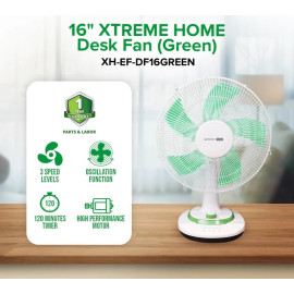 XTREME HOME Desk Fan (Green)  XH-EF-DF16GREEN 16''