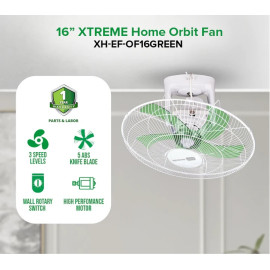XTREME HOME Orbit Fan (Green) XH-EF-OF16GREEN 16"