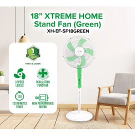 XTREME HOME Stand Fan (Green)  XH-EF-SF18GREEN 18''
