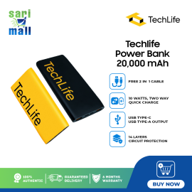 Techlife Powerbank 2 20000mah
