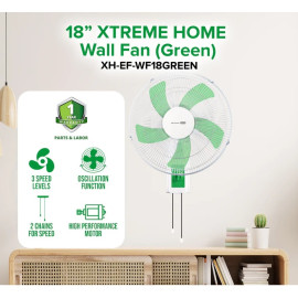 XTREME HOME Wall Fan (Green) XH-EF-WF18GREEN 18''