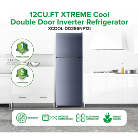 XTREME COOL  Double Door Inverter Refrigerator - XCOOL-DD256NF12I 12.0cu ft.