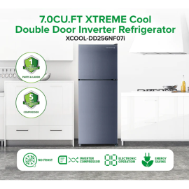 XTREME Cool 2-Door Inverter Refrigerator - XCOOL-DD256NF07I 7.0CU.FT