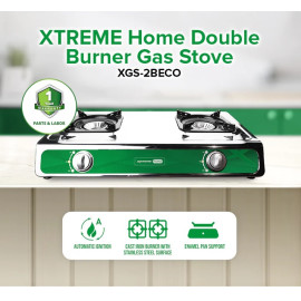 XTREME HOME Double Burner Gas Stove - XGS-2BECO