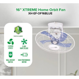 XTREME HOME Orbit Fan (Blue) XH-EF-OF16BLUE 16''