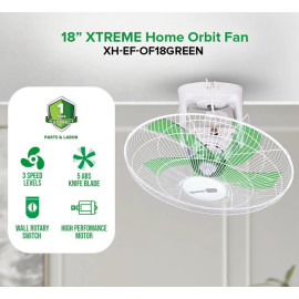 XTREME HOME Orbit Fan (Green) XH-EF-OF18GREEN 18''