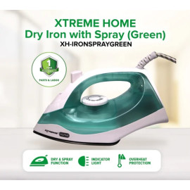 XTREME HOME Dry Iron with Spray (Green) - XH-IRONSPRAYGREEN