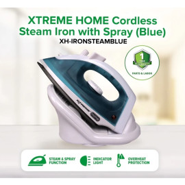 XTREME HOME Cordless Steam Iron with Spray (Blue) XH-IRONSTEAMBLUE