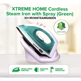XTREME HOME Cordless Steam Iron with Spray (Green) XH-IRONSTEAMGREEN