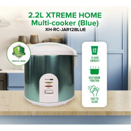 XTREME HOME Multi-cooker (Blue) XH-RC-JAR12BLUE 2.2L