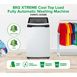 Xtreme Cool 8KG Top Fully Automatic Washing Machine XWMTL-0008B