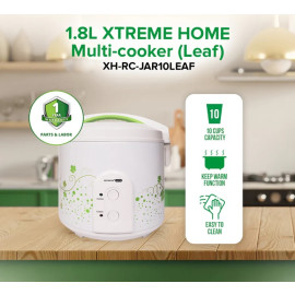 XTREME HOME Multi-cooker (Leaf) XH-RC-JAR10LEAF 1.8L