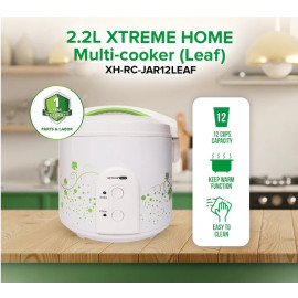 XTREME HOME Multi-cooker (Leaf) XH-RC-JAR12LEAF 2.2L