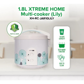 XTREME HOME Multi-cooker (Lily)  XH-RC-JAR10LILY 1.8L
