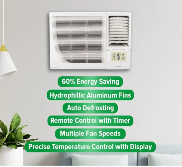 Window Type Aircon INVERTER with Remote Control (White) XACWT15i